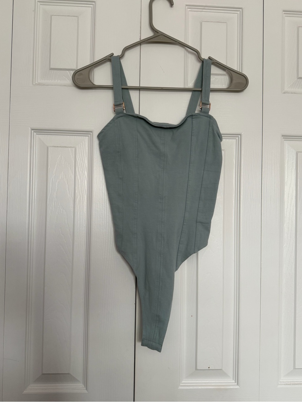 One-Piece Tank Bodysuit in Slate Blue